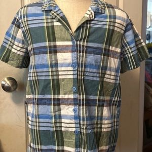 Cabin creek 1X women’s button up blouse top